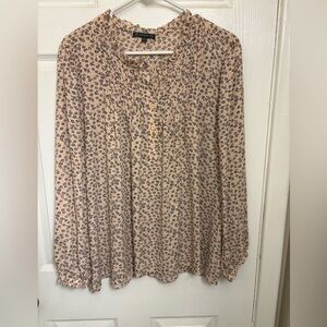 Adrianna Papell Pink Floral Blouse